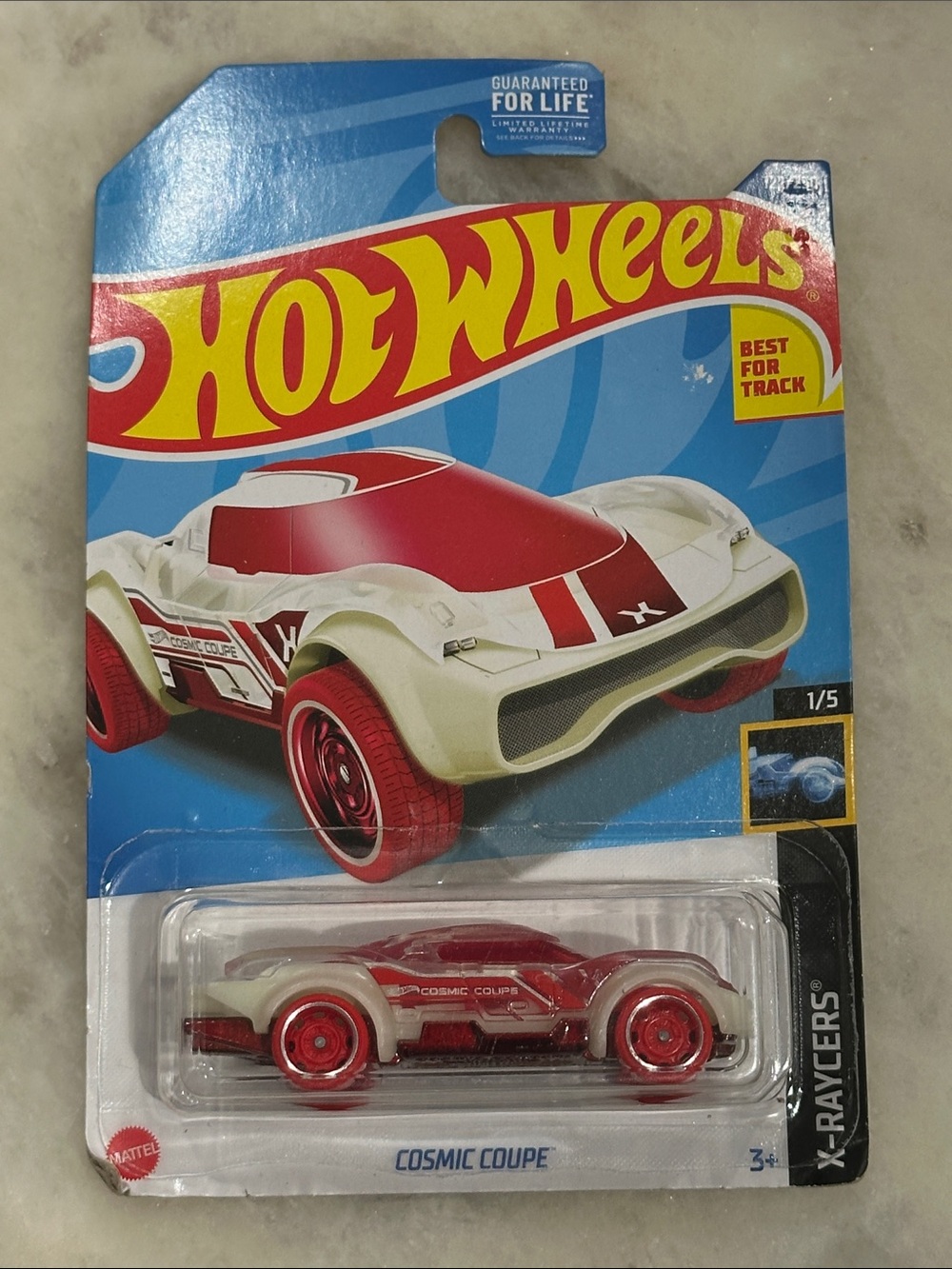 Hot Wheels Cosmic Coupe Kids Toy Car - Red & White